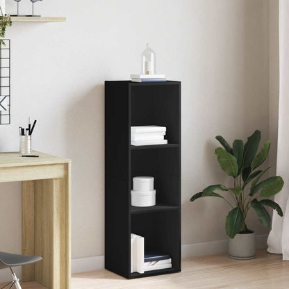 vidaXL Book Cabinet | Black | Engineered wood | Medium | Storage Cabinet 1