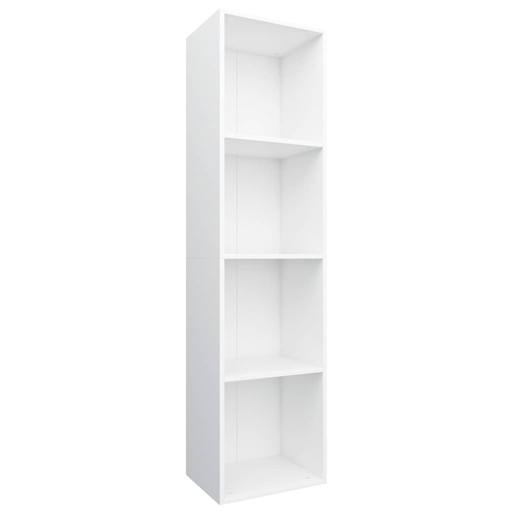 Book Cabinet/TV Cabinet 36x30x143 cm Engineered Wood Width 36 cm Height 143 cm White