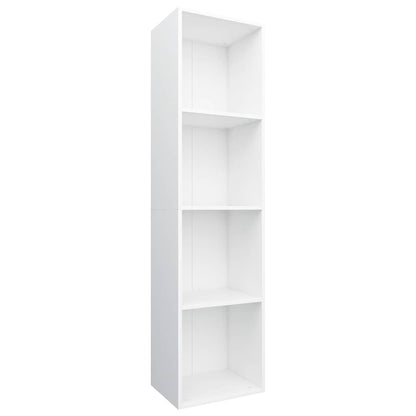 Book Cabinet/TV Cabinet 36x30x143 cm Engineered Wood Width 36 cm Height 143 cm White