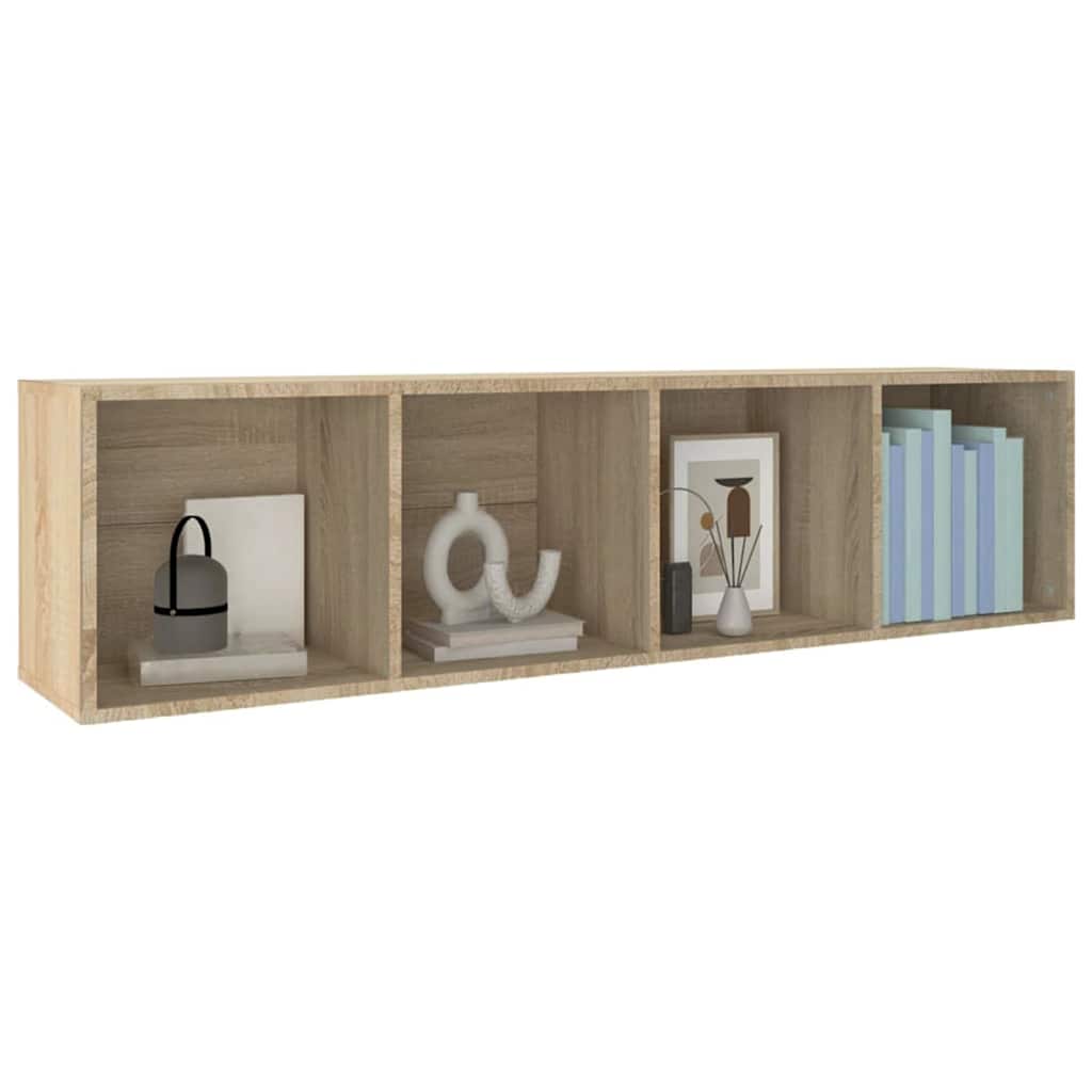 vidaXL Book Cabinet/TV Cabinet Sonoma Oak 36x30x143 cm Engineered Wood 5
