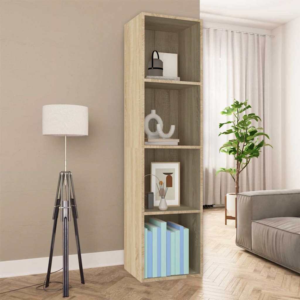 vidaXL Book Cabinet/TV Cabinet Sonoma Oak 36x30x143 cm Engineered Wood 1