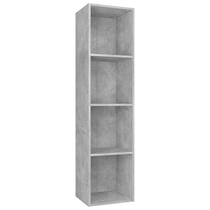 vidaXL Book Cabinet/TV Cabinet Concrete Grey 36x30x143 cm Engineered Wood 2