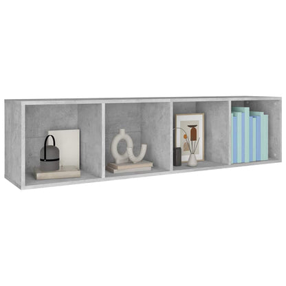 vidaXL Book Cabinet/TV Cabinet Concrete Grey 36x30x143 cm Engineered Wood 5