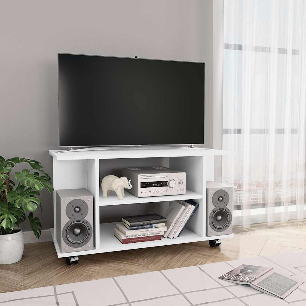 vidaXL TV Cabinet | White | Engineered Wood | Compact | TV Cabinet | Rectangular 1