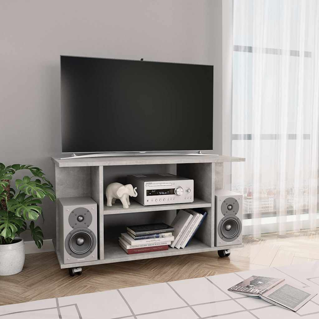 vidaXL TV Cabinet | Concrete grey | Engineered wood | 80x40x45 cm | TV Cabinet 1