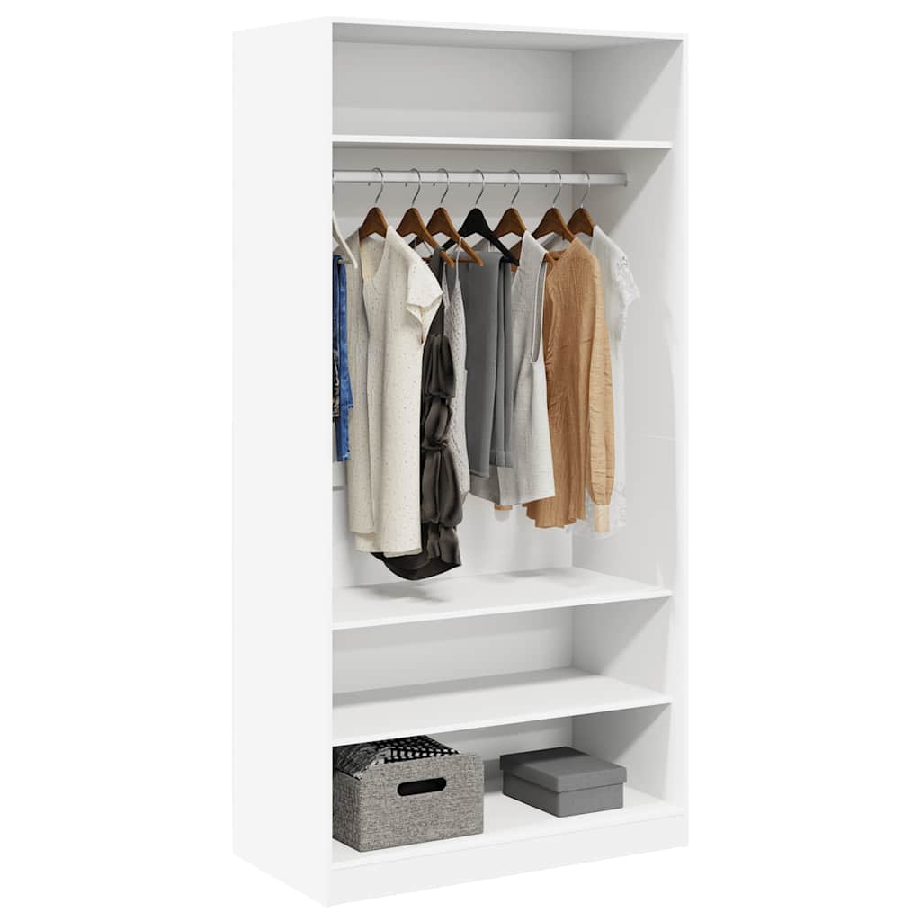 vidaXL Wardrobe | White | Engineered Wood | Compact | Wardrobe | Rectangular 3