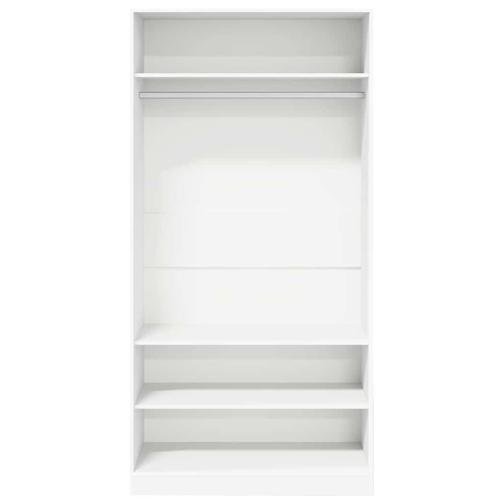 vidaXL Wardrobe | White | Engineered Wood | Compact | Wardrobe | Rectangular 4