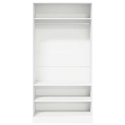 vidaXL Wardrobe | White | Engineered Wood | Compact | Wardrobe | Rectangular 4