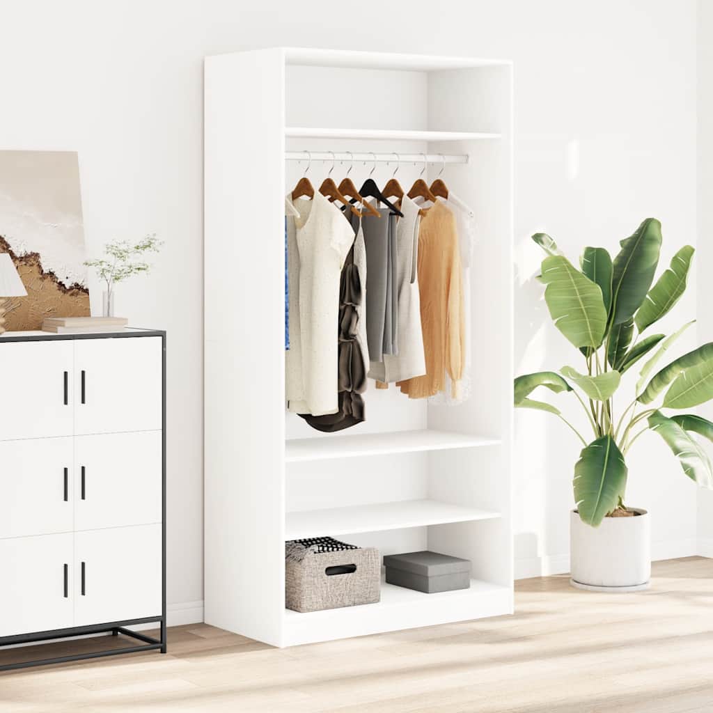 vidaXL Wardrobe | White | Engineered Wood | Compact | Wardrobe | Rectangular 1