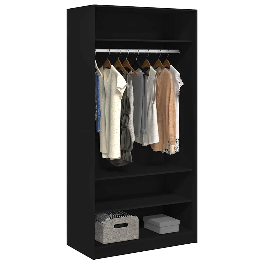vidaXL Wardrobe | Black | Engineered wood | Compact | Wardrobe | Rectangular 3