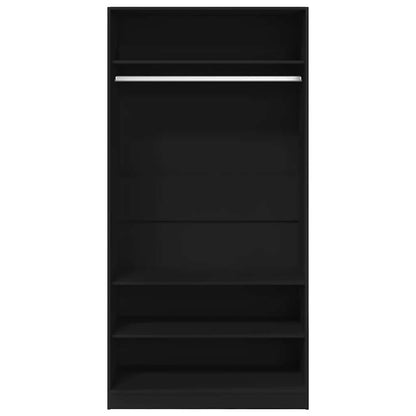 vidaXL Wardrobe | Black | Engineered wood | Compact | Wardrobe | Rectangular 4