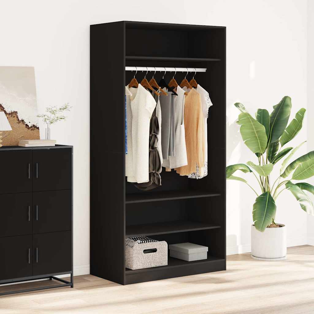vidaXL Wardrobe | Black | Engineered wood | Compact | Wardrobe | Rectangular 1
