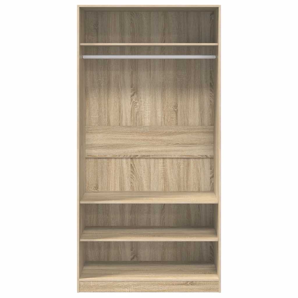 vidaXL Wardrobe | Sonoma oak | Engineered wood | Compact | Wardrobe 4