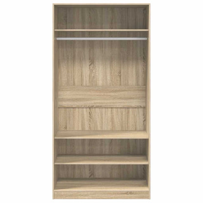 vidaXL Wardrobe | Sonoma oak | Engineered wood | Compact | Wardrobe 4