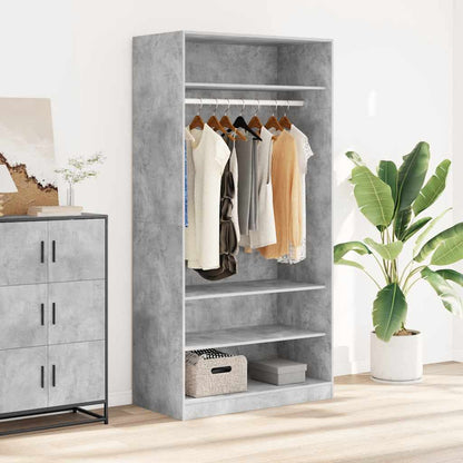 vidaXL Wardrobe | Concrete Grey | Engineered Wood | Large | Wardrobe 1