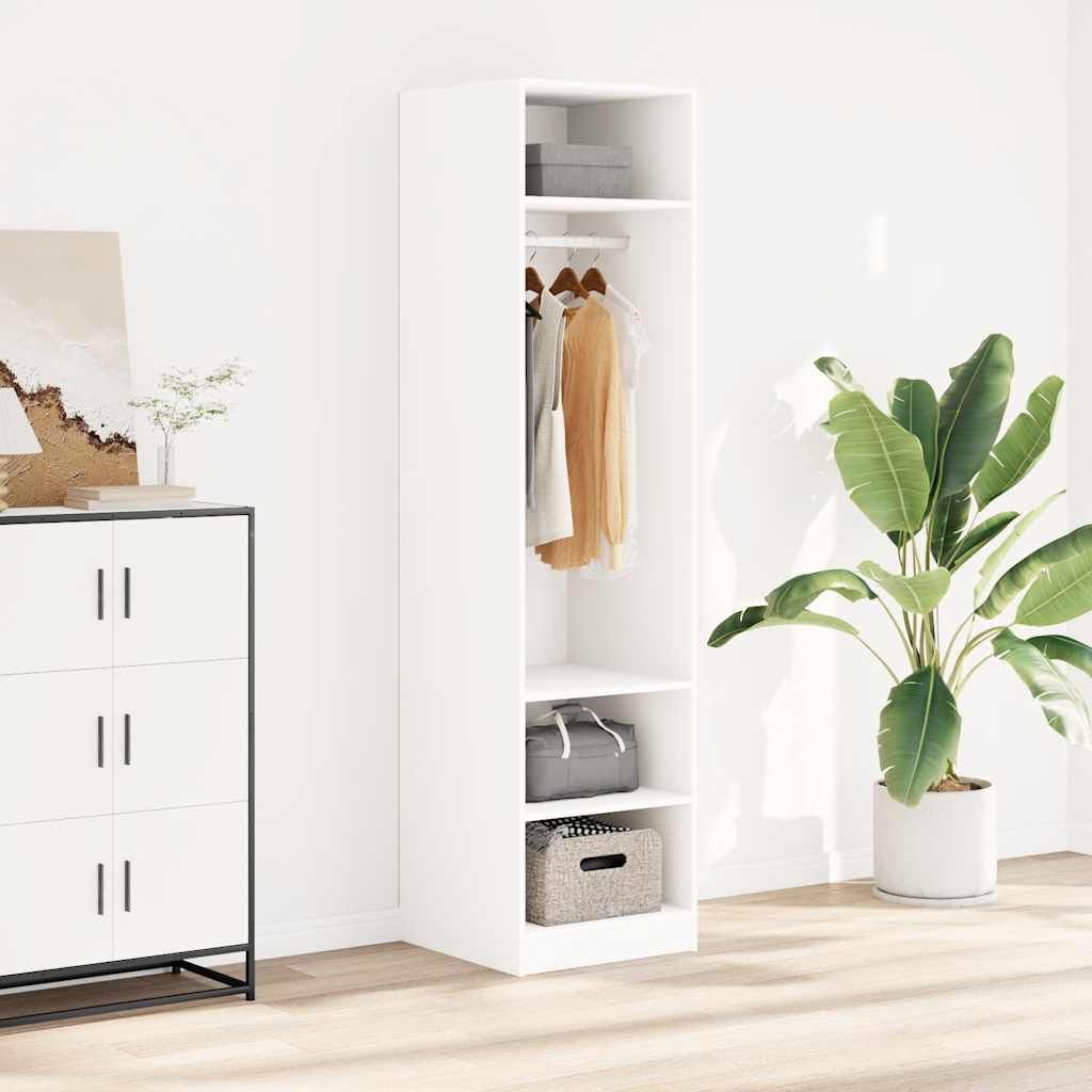 vidaXL Wardrobe | White | Engineered Wood | Compact | Wardrobe | Rectangular 1