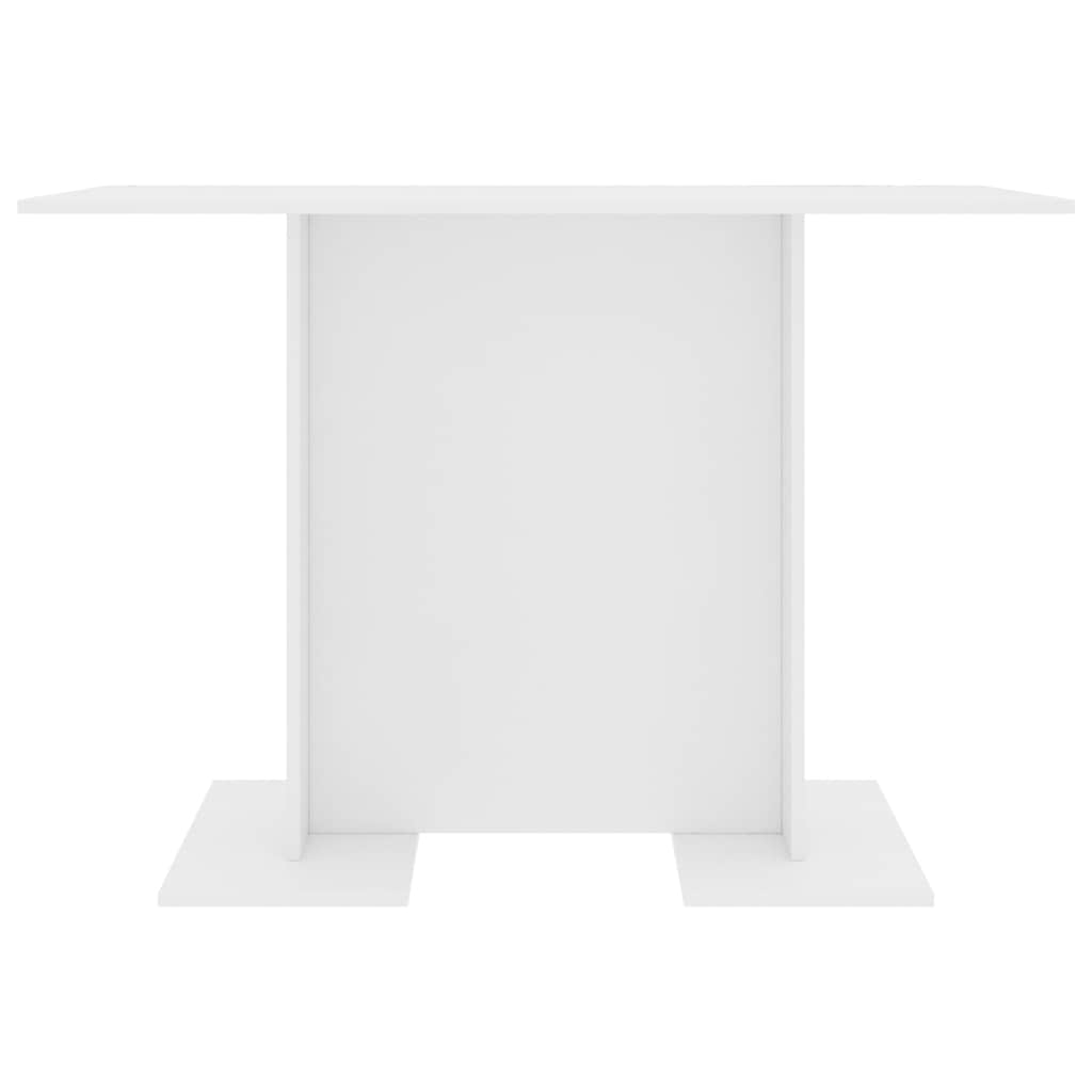 800243 vidaXL Dining Table White 110x60x75 cm Engineered Wood 3