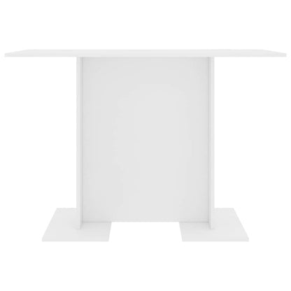 800243 vidaXL Dining Table White 110x60x75 cm Engineered Wood 3