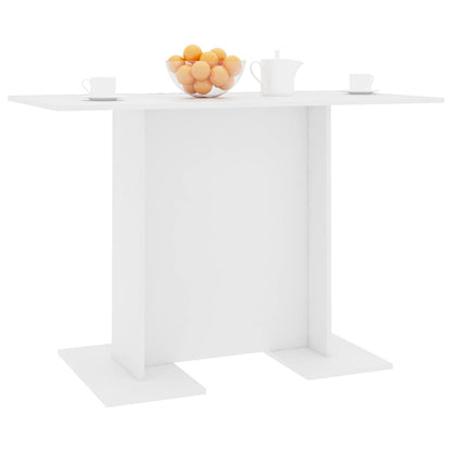 800243 vidaXL Dining Table White 110x60x75 cm Engineered Wood 5
