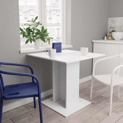 vidaXL Dining Table | White | Engineered wood | Medium | Simple | Dining Table 1