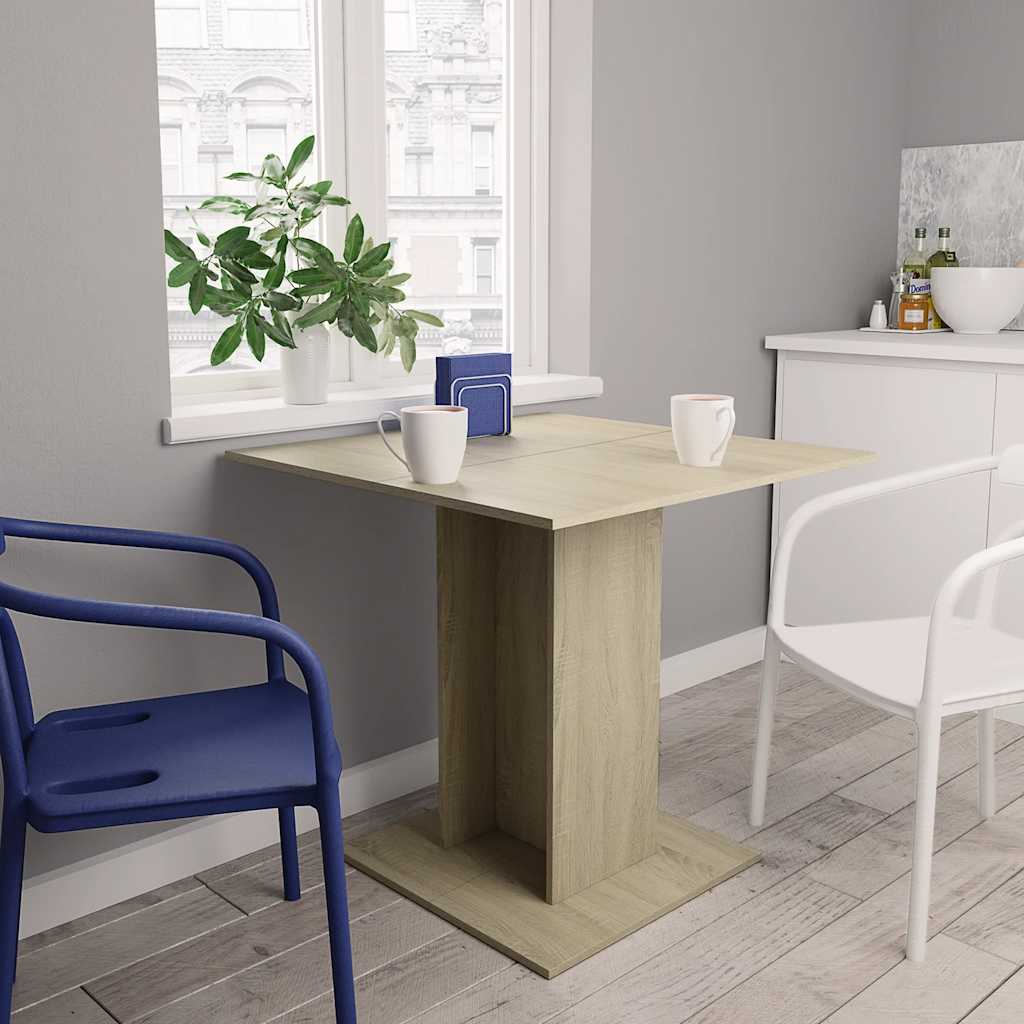 vidaXL Dining Table | Sonoma oak | Engineered wood | Medium | Durable 1