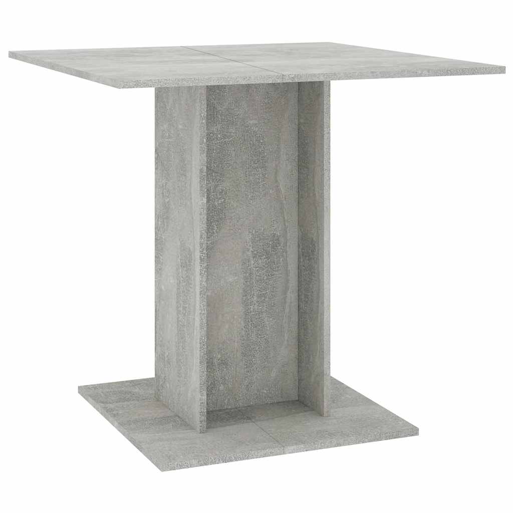 800256 vidaXL Dining Table Concrete Grey 80x80x75 cm Engineered Wood 2