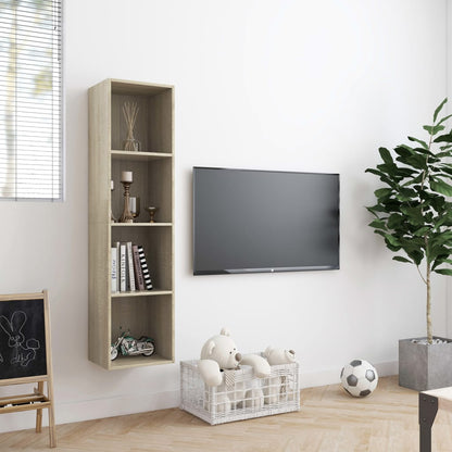 vidaXL Book Cabinet | Sonoma oak | Engineered wood | Medium | Book Cabinet 3