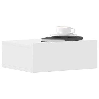 vidaXL Floating Nightstands 2 pcs White 40x30x15cm Engineered Wood 4