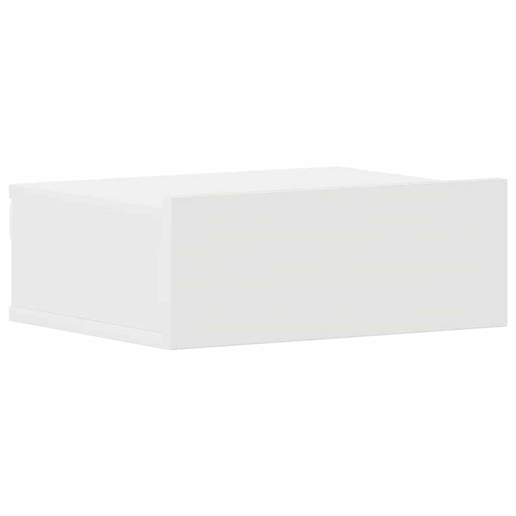 vidaXL Floating Nightstands 2 pcs White 40x30x15cm Engineered Wood 5