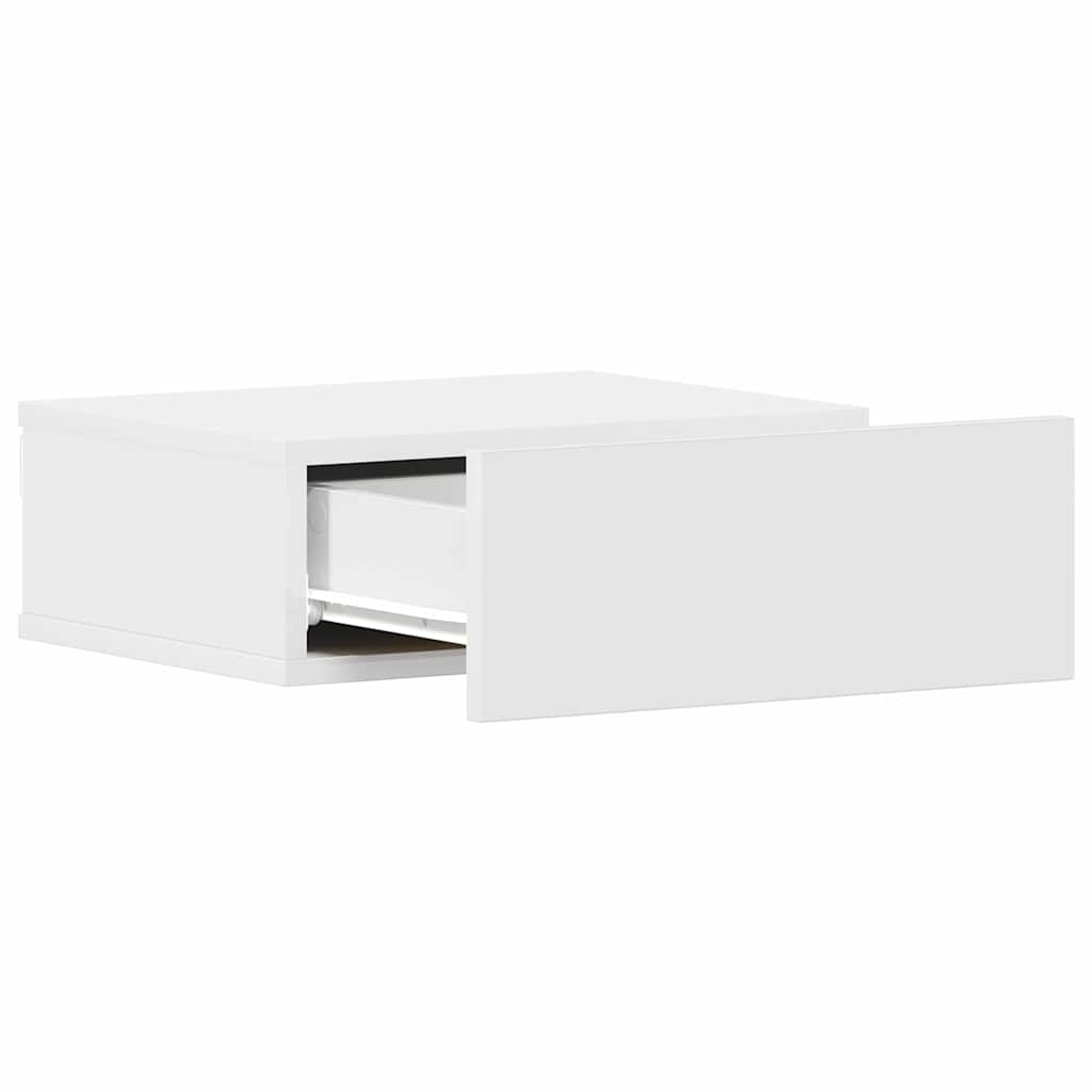 vidaXL Floating Nightstands 2 pcs White 40x30x15cm Engineered Wood 6