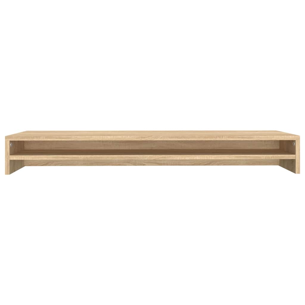 vidaXL Monitor Stand Sonoma Oak 100x24x13 cm Engineered Wood 4