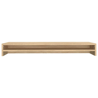 vidaXL Monitor Stand Sonoma Oak 100x24x13 cm Engineered Wood 4