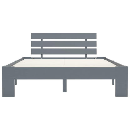 vidaXL Bed Frame without Mattress Grey Solid Pine Wood 120x200 cm 3