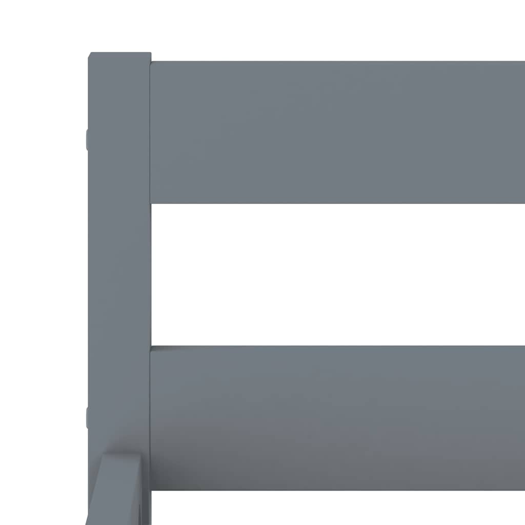 vidaXL Bed Frame | Grey | Solid pine wood, Plywood | Single | Durable 5