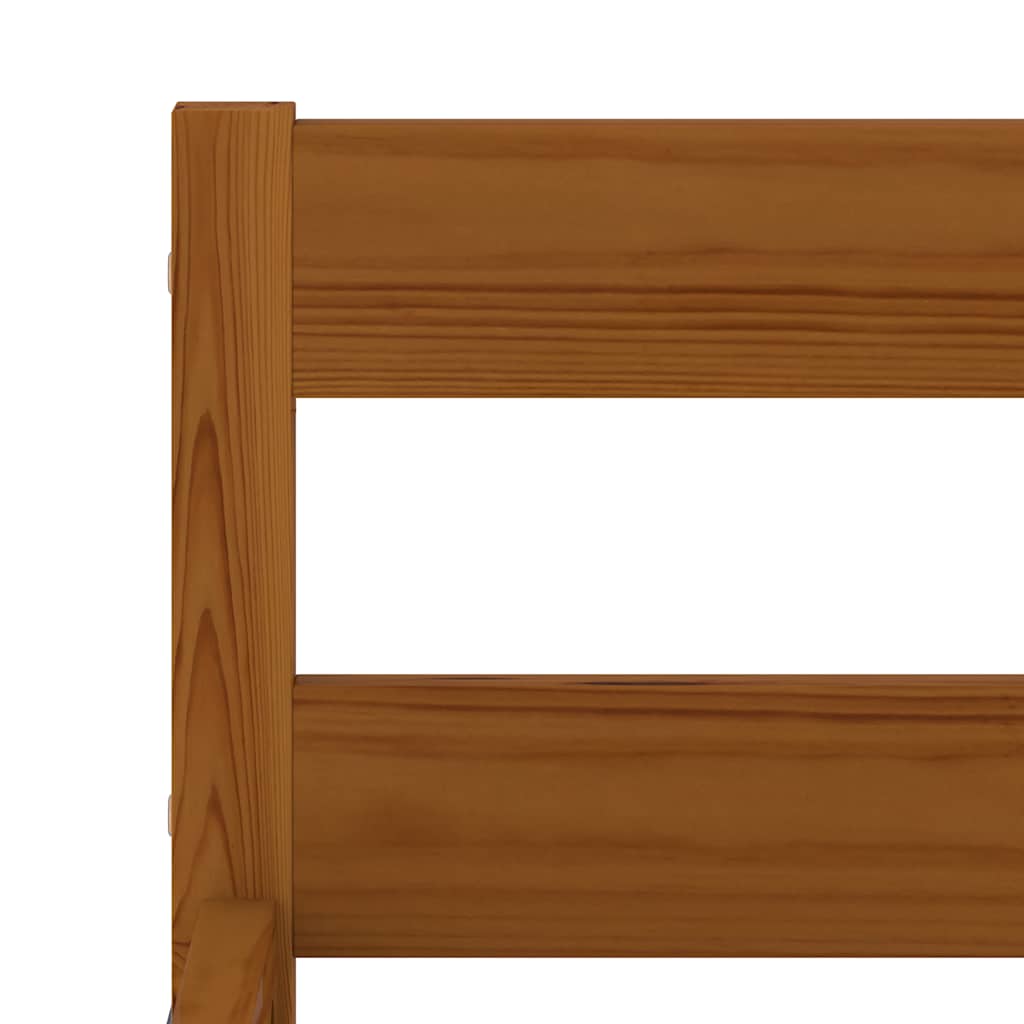 vidaXL Bed Frame without Mattress Honey Brown Solid Pine Wood 100x200cm 5