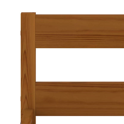 vidaXL Bed Frame without Mattress Honey Brown Solid Pine Wood 100x200cm 5