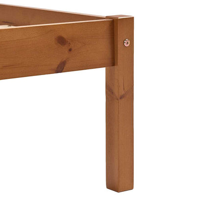 vidaXL Bed Frame without Mattress Honey Brown Solid Pine Wood 100x200cm 6