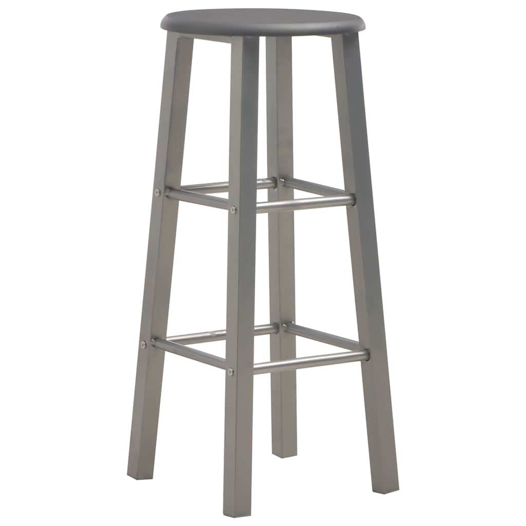 vidaXL Bar Stool | Set of 2 | Anthracite | MDF and Steel | Standard | Footrest 2