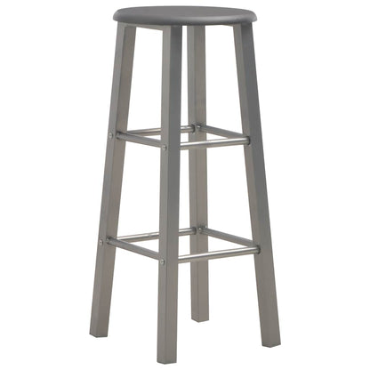 vidaXL Bar Stool | Set of 2 | Anthracite | MDF and Steel | Standard | Footrest 2