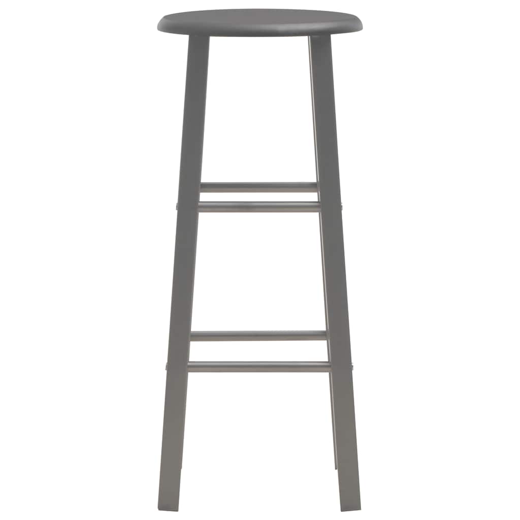 vidaXL Bar Stool | Set of 2 | Anthracite | MDF and Steel | Standard | Footrest 3