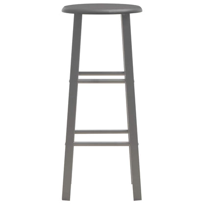 vidaXL Bar Stool | Set of 2 | Anthracite | MDF and Steel | Standard | Footrest 3