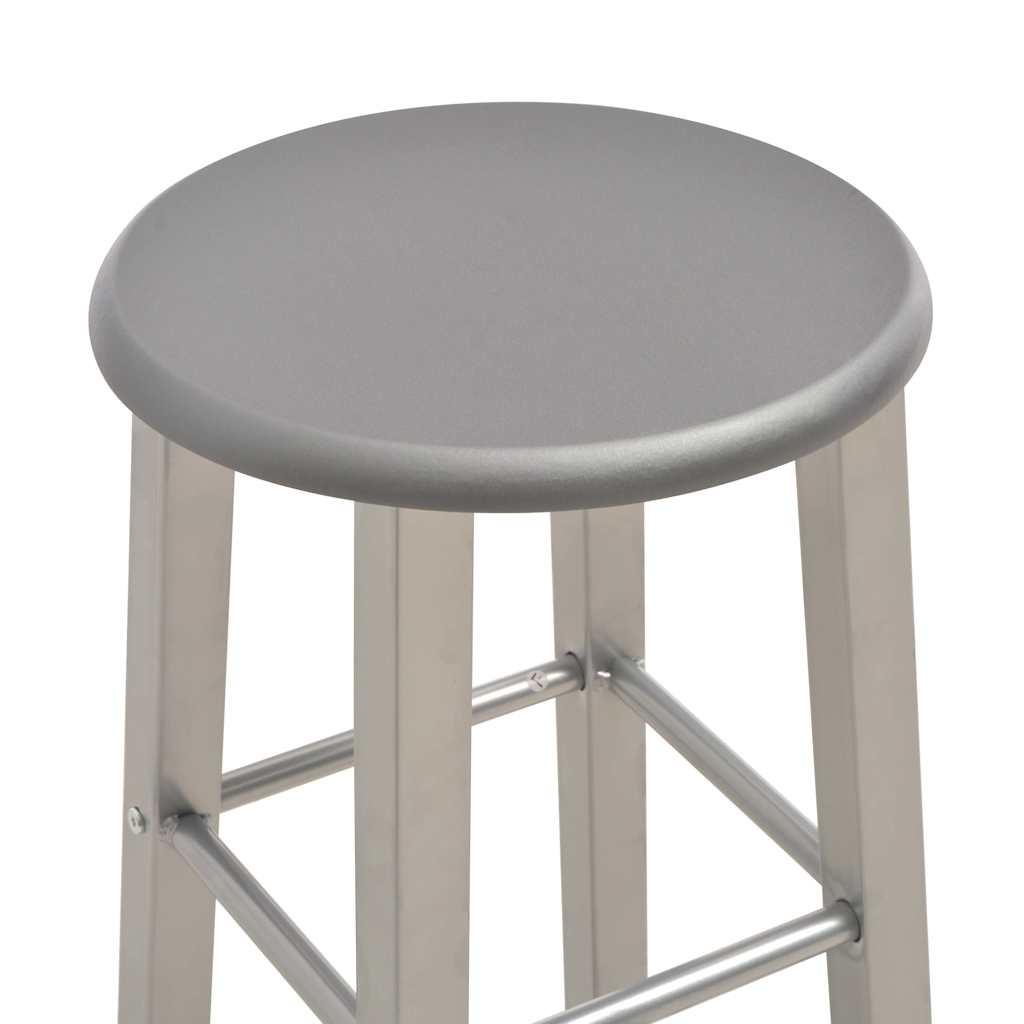vidaXL Bar Stool | Set of 2 | Anthracite | MDF and Steel | Standard | Footrest 4