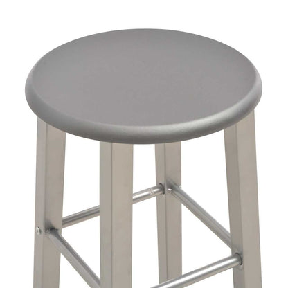 vidaXL Bar Stool | Set of 2 | Anthracite | MDF and Steel | Standard | Footrest 4