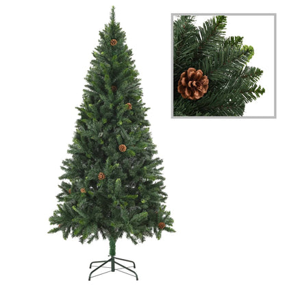 vidaXL Christmas Tree | Green | PVC, Iron | 180cm | Decorative Inlays 1