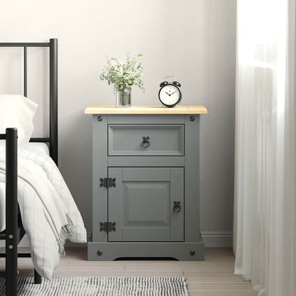 vidaXL Bedside Cabinet Mexican Pine Corona Range 53x39x67 cm