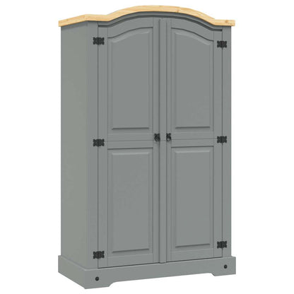 vidaXL Wardrobe | Grey body and brown top 1