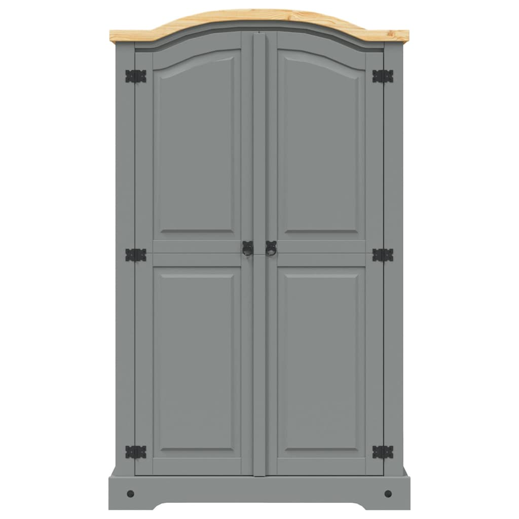 vidaXL Wardrobe | Grey body and brown top 3