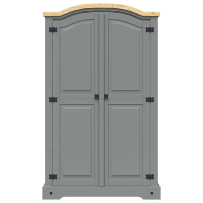 vidaXL Wardrobe | Grey body and brown top 3