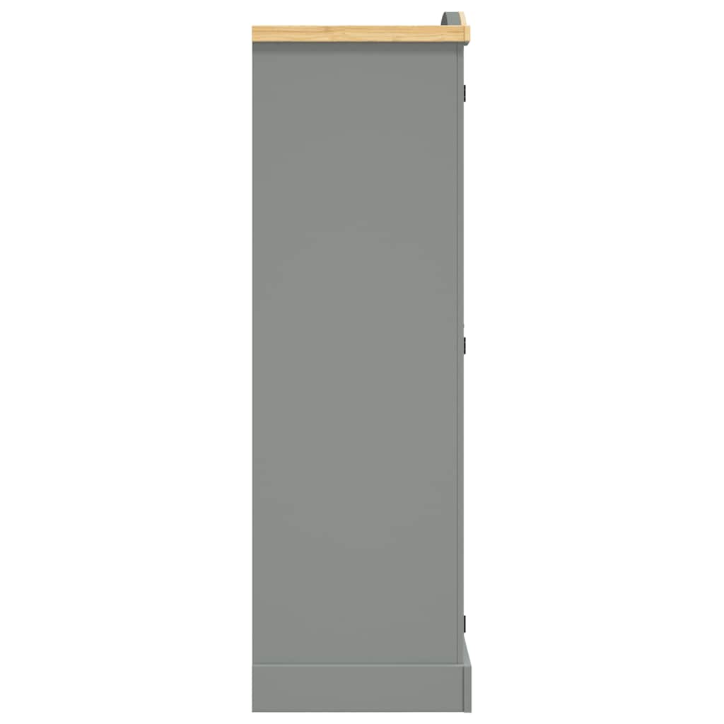 vidaXL Wardrobe | Grey body and brown top 4