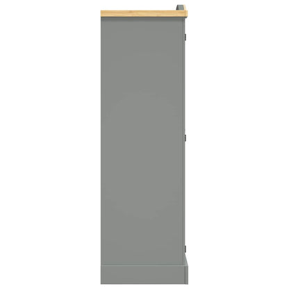 vidaXL Wardrobe | Grey body and brown top 4